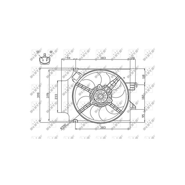 Fläkt, kylare 12V Nrf 47748 NRF