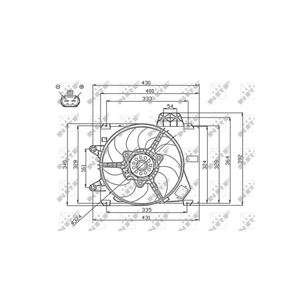 Fläkt, kylare 12V Nrf 47750 NRF