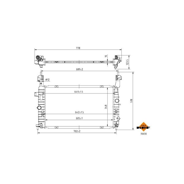 Kylare, motorkylning Nrf 50038 NRF Kylare, motorkylning Nrf 50038 NRF