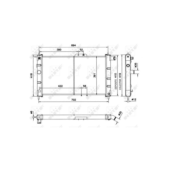 Kylare, motorkylning Nrf 52053 NRF Kylare, motorkylning Nrf 52053 NRF