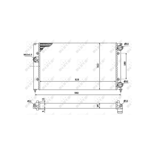 Kylare, motorkylning Nrf 529501 NRF Kylare, motorkylning Nrf 529501 NRF