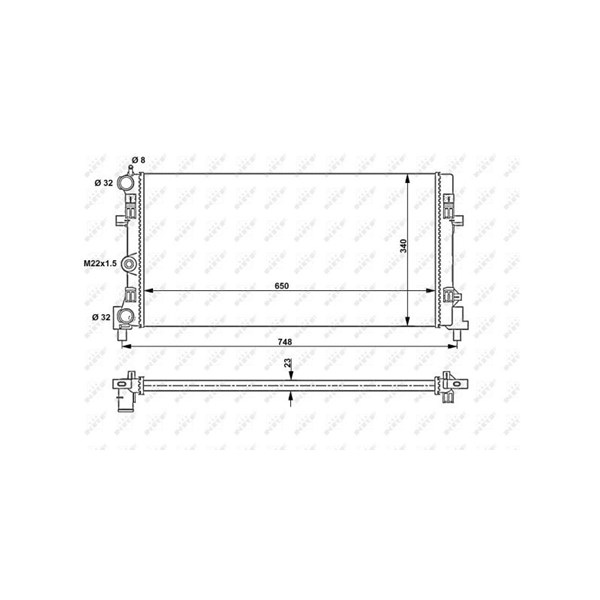 Kylare, motorkylning, Fram, Mitt Nrf Economy class 53024A NRF Kylare, motorkylning, Fram, Mitt Nrf Economy class 53024A NRF