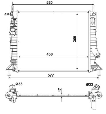 Kylare, motorkylning Nrf Easy fit 53028 NRF