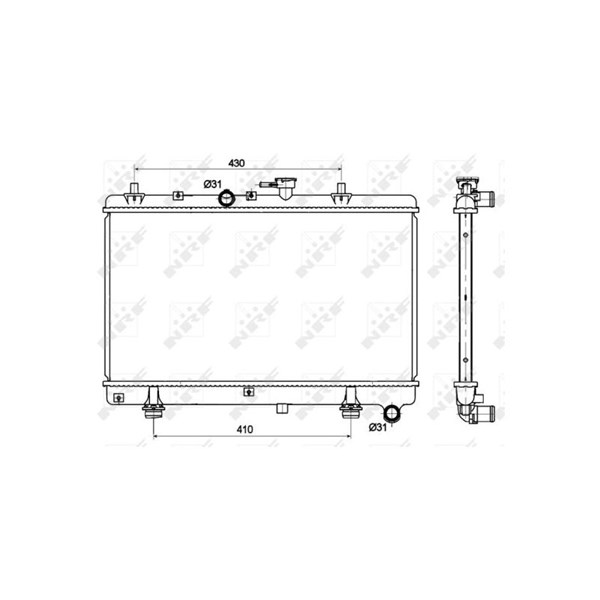 Kylare, motorkylning Nrf 53121 NRF