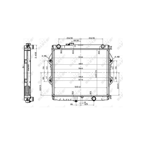 Kylare, motorkylning Nrf 53151 NRF