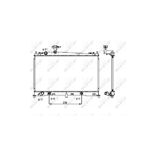Kylare, motorkylning Nrf 53410 NRF