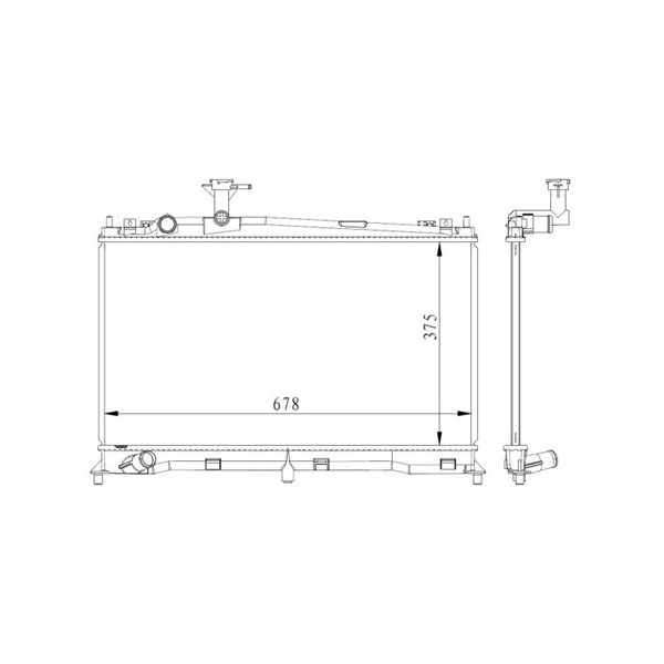 Kylare, motorkylning Nrf 53411 NRF