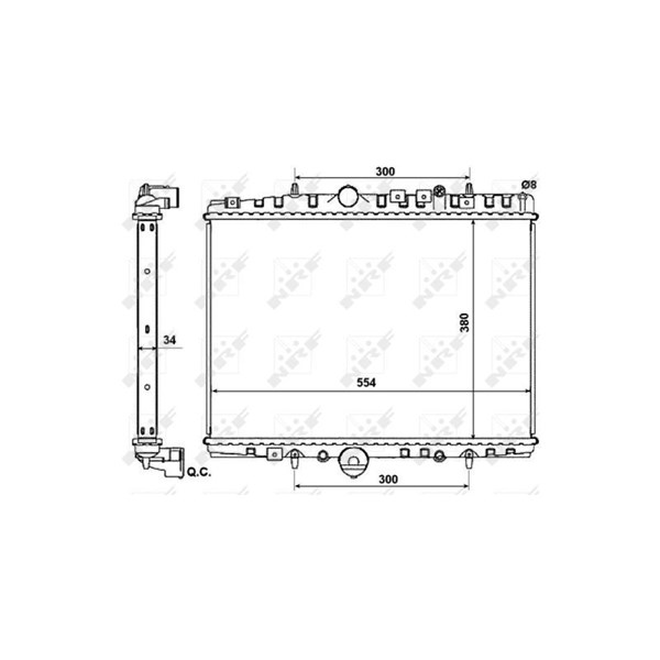Kylare, motorkylning Nrf Easy fit 53787 NRF
