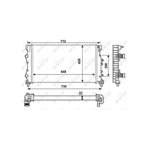 Kylare, motorkylning Nrf 53990 NRF Kylare, motorkylning Nrf 53990 NRF