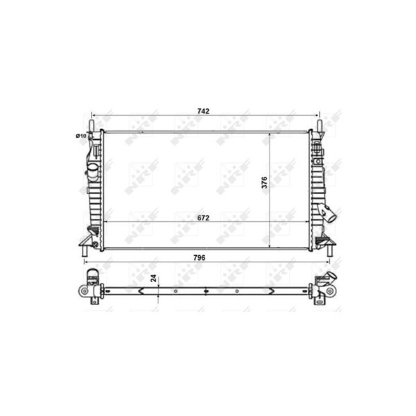 Kylare, motorkylning Nrf Easy fit 55327 NRF