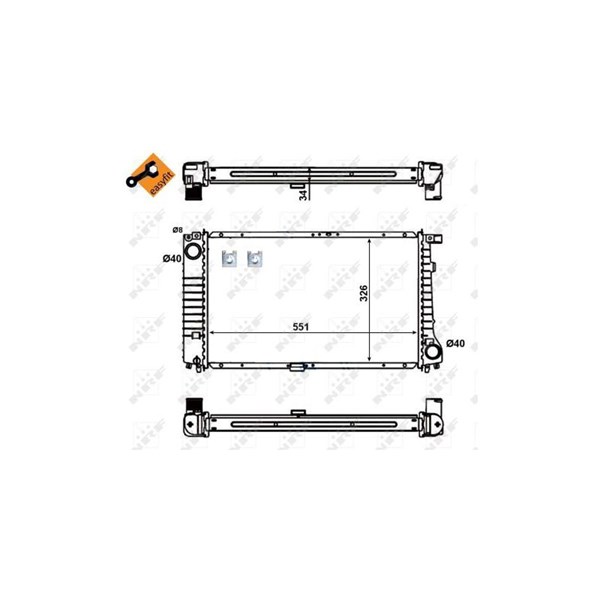 Kylare, motorkylning Nrf Easy fit 56128 NRF