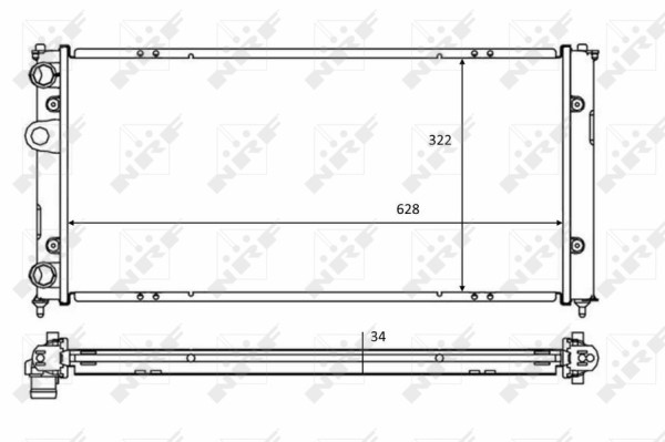 Kylare, motorkylning Nrf 58386 NRF