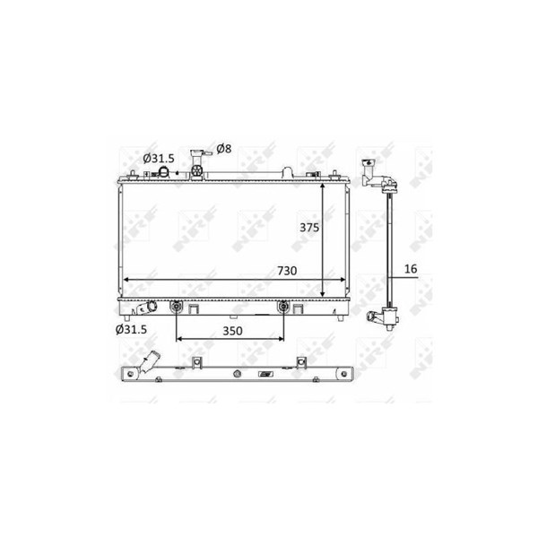 Kylare, motorkylning Nrf 58560 NRF Kylare, motorkylning Nrf 58560 NRF