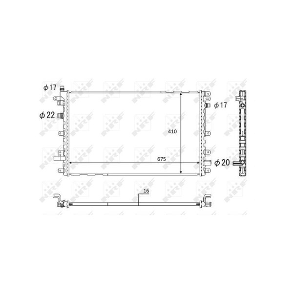 Kylare, motorkylning Nrf 58569 NRF