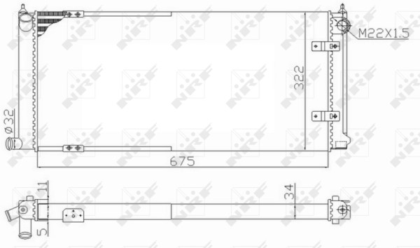 Kylare, motorkylning Nrf 59048 NRF