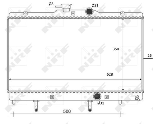 Kylare, motorkylning Nrf 59078 NRF