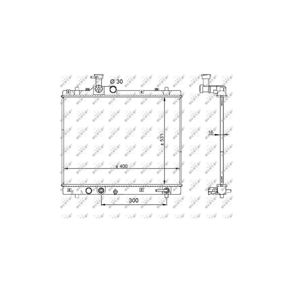 Kylare, motorkylning Nrf 59208 NRF