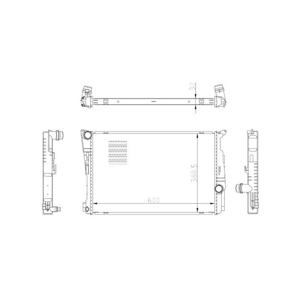 Kylare, motorkylning Nrf 59228 NRF