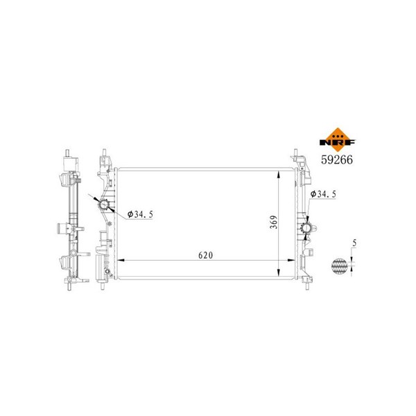 Kylare, motorkylning Nrf 59266 NRF Kylare, motorkylning Nrf 59266 NRF