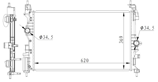 Kylare, motorkylning Nrf 59272 NRF