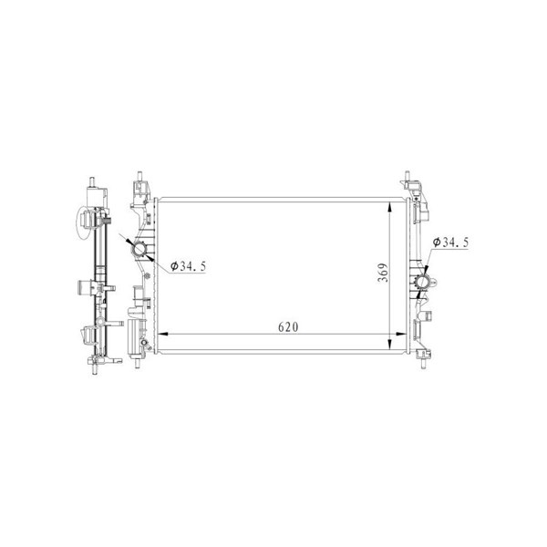Kylare, motorkylning Nrf 59272 NRF Kylare, motorkylning Nrf 59272 NRF
