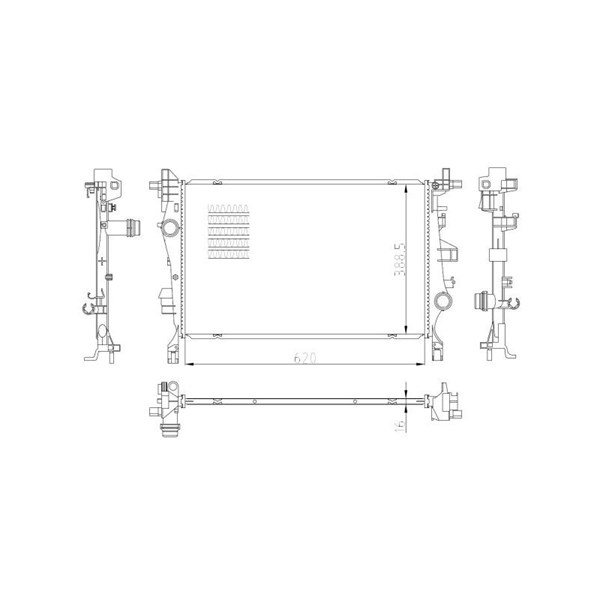 Kylare, motorkylning Nrf 59286 NRF