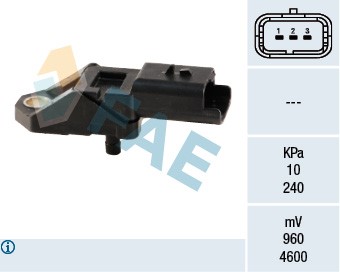 Sensor, insugstryck, Insugsgrenrör Fae 15027 FAE
