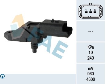 Sensor, insugstryck, Insugsgrenrör Fae 15046 FAE