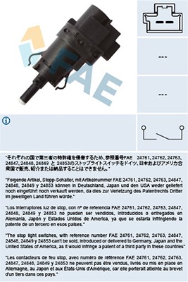 Bromsljuskontakt Fae 24847 FAE