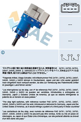 Bromsljuskontakt Fae 24849 FAE
