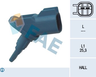 ABS-givare, Sensor, hjulvarvtal, Framaxel Fae 78011 FAE