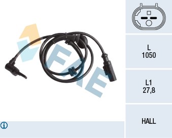 ABS-givare, Sensor, hjulvarvtal, Framaxel Fae 78250 FAE