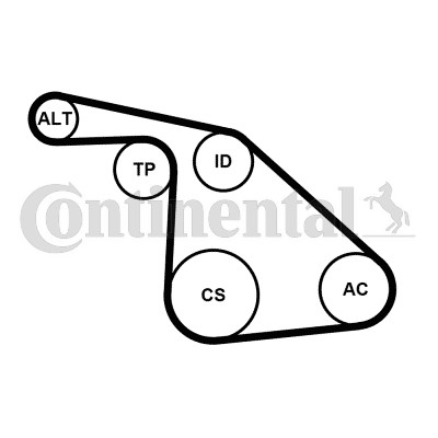 Drivremsats Contitech 6PK1038K1 CONTITECH