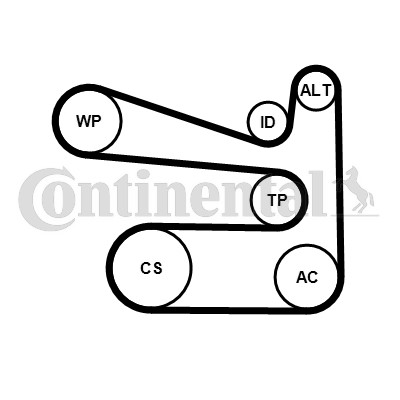 Drivremsats Contitech 6PK1693K1 CONTITECH