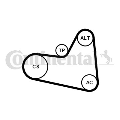 Drivremsats 150A Contitech 6PK976K1 CONTITECH