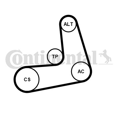 Drivremsats Contitech 6PK986K1 CONTITECH