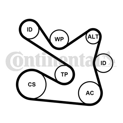 Drivremsats Contitech 7PK1605K1 CONTITECH