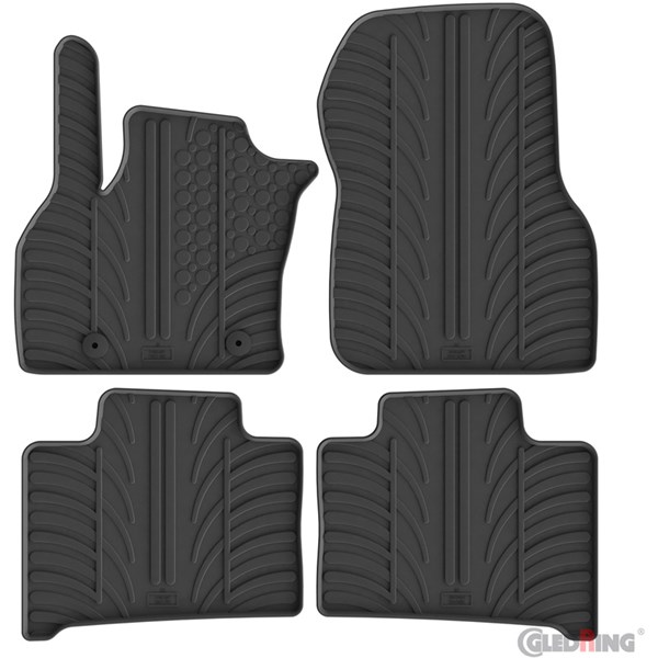 Gummimatta kupé Renault Zoe I & II 2012-, Fram och bak, Fram elle GledRing Gummimatta kupé Renault Zoe I & II 2012-, Fram och bak, Fram elle GledRing