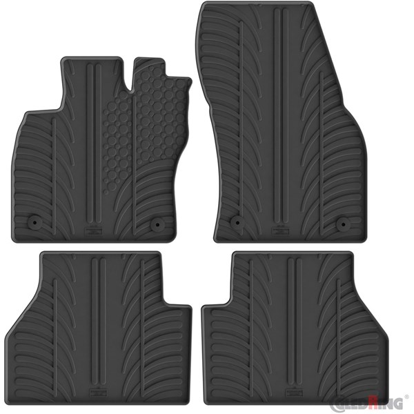 Gummimatta kupé Volkswagen Caddy V MPV 2020-, Fram och bak, Fram GledRing Gummimatta kupé Volkswagen Caddy V MPV 2020-, Fram och bak, Fram GledRing
