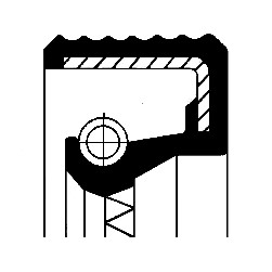 Oljetätningsring, fördelarväxel, Fram, Utgång Corteco 49376470 CORTECO