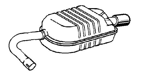 Bakre ljuddämpare Klarius 221768 Klarius