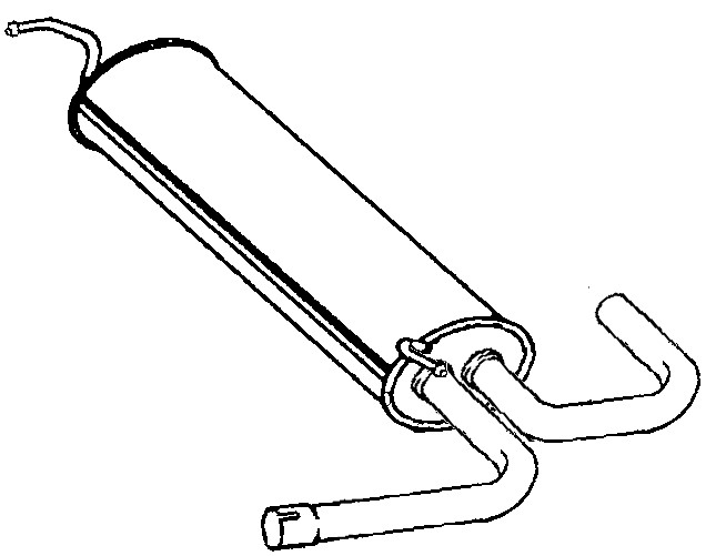 Mittenljuddämpare Klarius 221868 Klarius