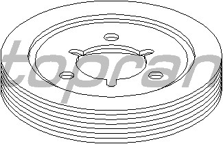 Vibrationsdämpare, drivrem Topran 722 396 TOPRAN