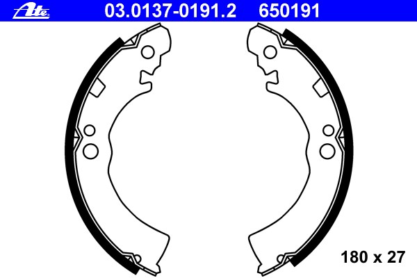 Bromsbackar, sats, Bak Ate 03.0137-0191.2 ATE