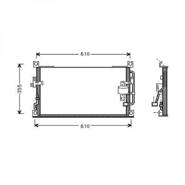 Kondensor, klimatanläggning Diederichs 8588008 DIEDERICHS