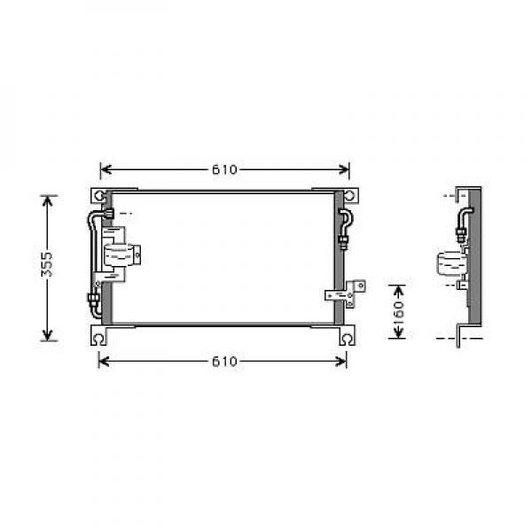 Kondensor, klimatanläggning Diederichs 8588009 DIEDERICHS