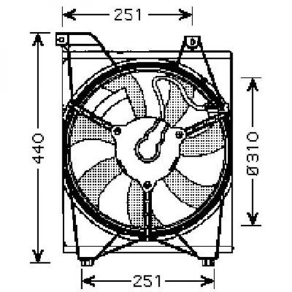 Fläkt, klimatanläggning Diederichs 8654109 DIEDERICHS