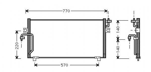 Kondensor, klimatanläggning Diederichs DCC1100 DIEDERICHS