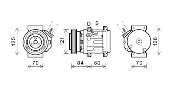 Kompressor, klimatanläggning 12V Diederichs DCK1155 DIEDERICHS