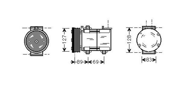Kompressor, klimatanläggning 12V Diederichs DCK1255 DIEDERICHS
